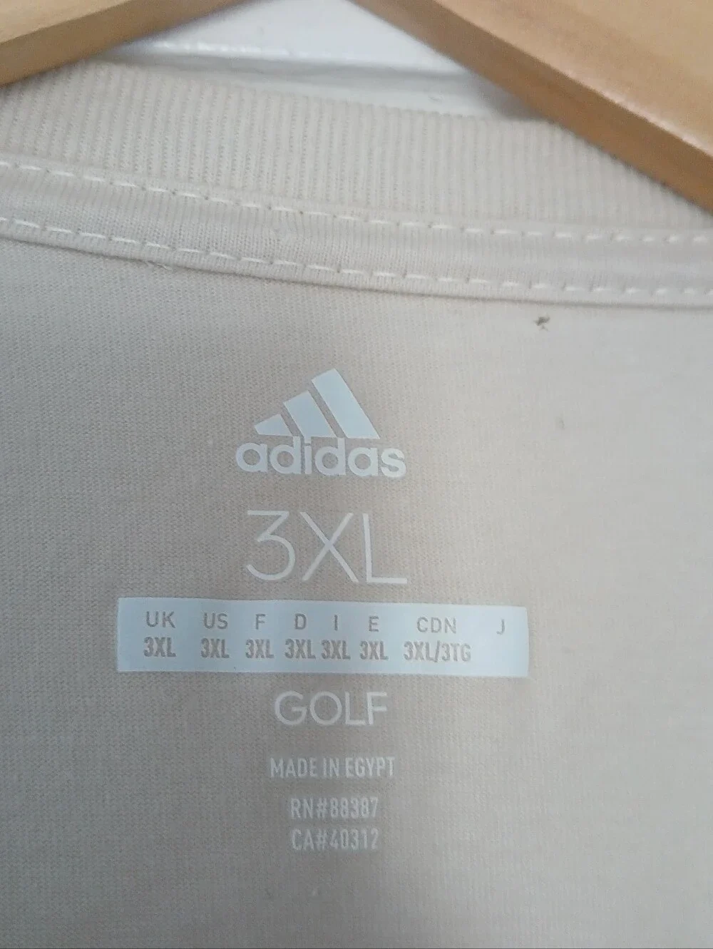 adidas tee size